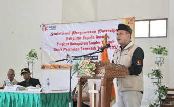 Ketua Bawaslu Kabupaten Sumba Tengah saat menyampaikan arahan